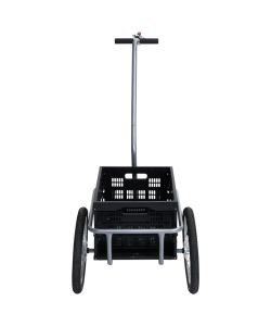 Rimorchio da Bici con Trasportino Pieghevole 50 L Nero 150 kg