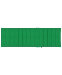 Cuscino per Lettino Verde 200x60x3 cm in Tessuto