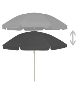 Ombrellone da Spiaggia Antracite 240 cm