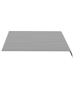 Tessuto di Ricambio per Tenda da Sole Antracite e Bianco 3x2,5m