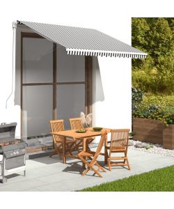 Tessuto di Ricambio per Tenda da Sole Antracite e Bianco 3x2,5m