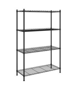Scaffale a 4 Livelli 90x35x137 cm Nero 200 kg