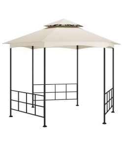 Gazebo con Pareti Laterali 3,1x2,7 m Crema