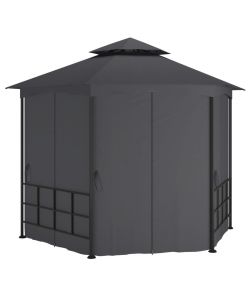 Gazebo con Pareti Laterali 3,1x2,7 m Antracite
