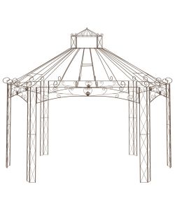 Padiglione da Giardino Marrone Anticato 558x350x408 cm in Ferro