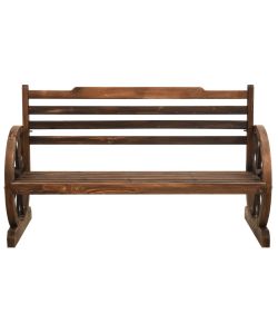 Panchina da Giardino 122 cm in Legno Massello di Abete 313891