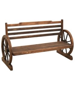 Panchina da Giardino 122 cm in Legno Massello di Abete 313891