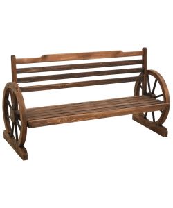 Panchina da Giardino 142 cm in Legno Massello di Abete