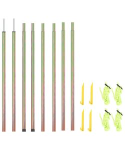 Aste per Parasole a Vela 2 pz 200 cm in Acciaio Zincato