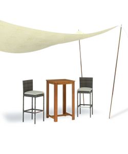 Aste per Parasole a Vela 2 pz 250 cm Acciaio Zincato