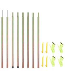 Aste per Parasole a Vela 2 pz 250 cm Acciaio Zincato