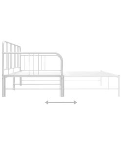 vidaXL Divano Letto Estraibile Bianco in Metallo 90x200 cm - Comodo e Versatile