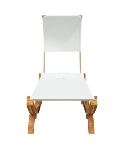 Lettino con Tettuccio 100x200x126 cm in Legno Curvato Crema