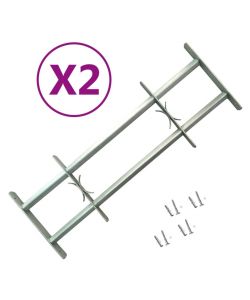 Grate per Finestre Regolabili 2 pz 1000-1500 mm