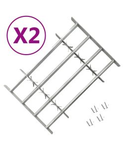 Grate per Finestre Regolabili 2 pz 1000-1500 mm