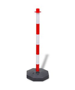 Set Stradale con 4 Pali e 2 Catene in Plastica 10 m Ciascuna