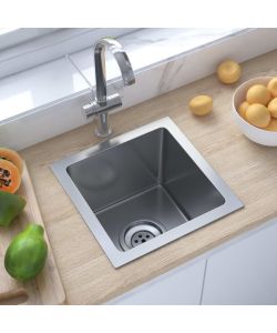 Lavello da Cucina 1 vasca in Acciaio Inox 30x30x20 cm
