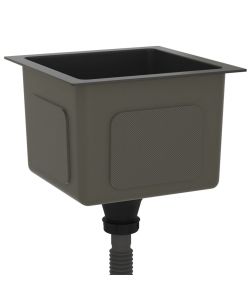 Lavello da Cucina 1 vasca Nero in Acciaio Inox 30x30x20 cm