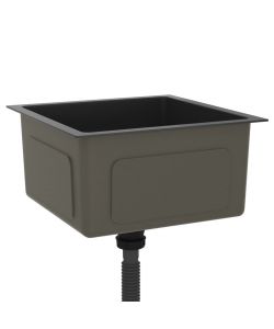 Lavello da Cucina 1 vasca Nero in Acciaio Inox 40x40x20 cm