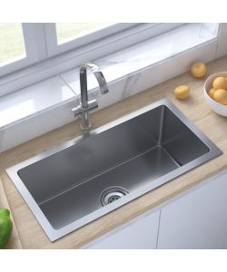 Lavello da Cucina 1 vasca in Acciaio Inox 60x30x20 cm