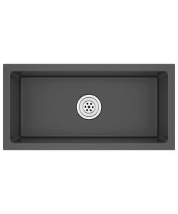 Lavello da Cucina 1 vasca Nero Acciaio Inox 60x30x20 cm