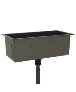 Lavello da Cucina 1 vasca Nero Acciaio Inox 60x30x20 cm