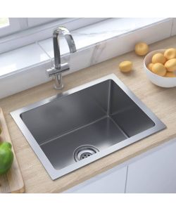 Lavello da Cucina 1 vasca in Acciaio Inox 44x34x20 cm
