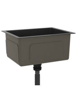 Lavello da Cucina 1 vasca Nero Acciaio Inox 44x34x20 cm