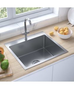Lavello da Cucina 1 vasca in Acciaio Inox 53x50x20 cm