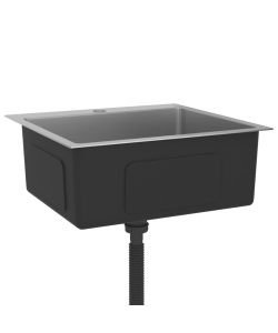 Lavello da Cucina 1 vasca in Acciaio Inox 53x50x20 cm