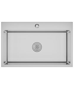 Lavello da Cucina 1 vasca in Acciaio Inox 70x44x20 cm