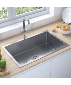 Lavello da Cucina 1 vasca in Acciaio Inox 70x44x20 cm