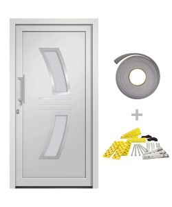 Porta di Ingresso Bianca 88x200 cm 3057560