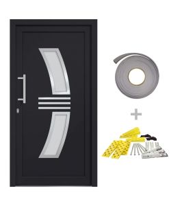 Porta di Ingresso Antracite 98x208 cm 3057572