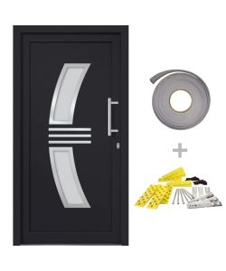 Porta di Ingresso Antracite 108x200 cm 3057578