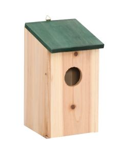 Casette per Uccelli 10 pz in Legno Massello di Abete 12x12x22cm