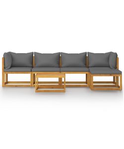 Set Divani da Giardino 6 pz con Cuscini in Massello di Acacia 3057605