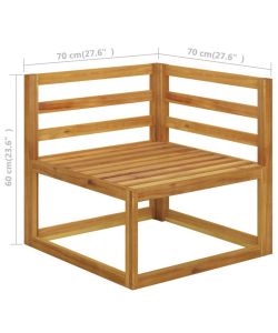 vidaXL Set Divani da Giardino in Acacia con Cuscini - Grigio