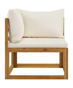 vidaXL Set Divani da Giardino in Legno Acacia - Crema