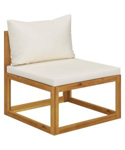 vidaXL Set Divani da Giardino in Legno Acacia - Crema