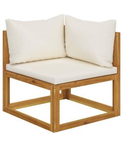 vidaXL Set Divani da Giardino in Legno Acacia - Crema