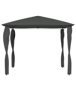 Gazebo con Montanti Rivestiti 3x3x2,6 m Antracite 160 g/mq