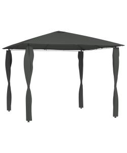 Gazebo con Montanti Rivestiti 3x3x2,6 m Antracite 160 g/mq