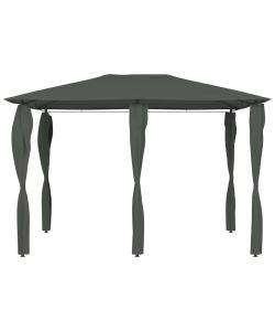 Gazebo con Montanti Rivestiti 3x4x2,6 m Antracite 160 g/mq
