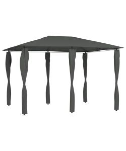Gazebo con Montanti Rivestiti 3x4x2,6 m Antracite 160 g/mq
