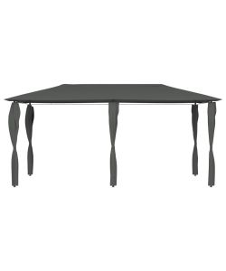 Gazebo con Montanti Rivestiti 3x6x2,6 m Antracite 160 g/mq