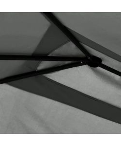 Gazebo con Montanti Rivestiti 3x6x2,6 m Antracite 160 g/mq