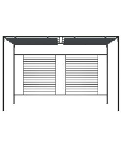 Gazebo con Tetto Retrattile 4x3x2,3 m Antracite 180 g/m