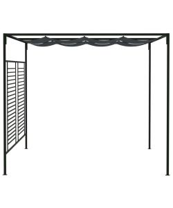 Gazebo con Tetto Retrattile 4x3x2,3 m Antracite 180 g/m