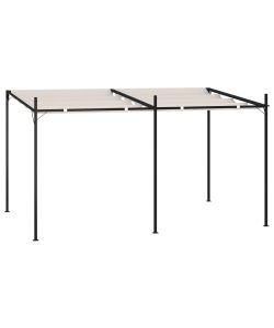 Gazebo con Tetto Retrattile 400x300x233 cm Crema